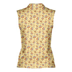 Buns-Women Sleeveless Polo Shirt-Gerbera Prints