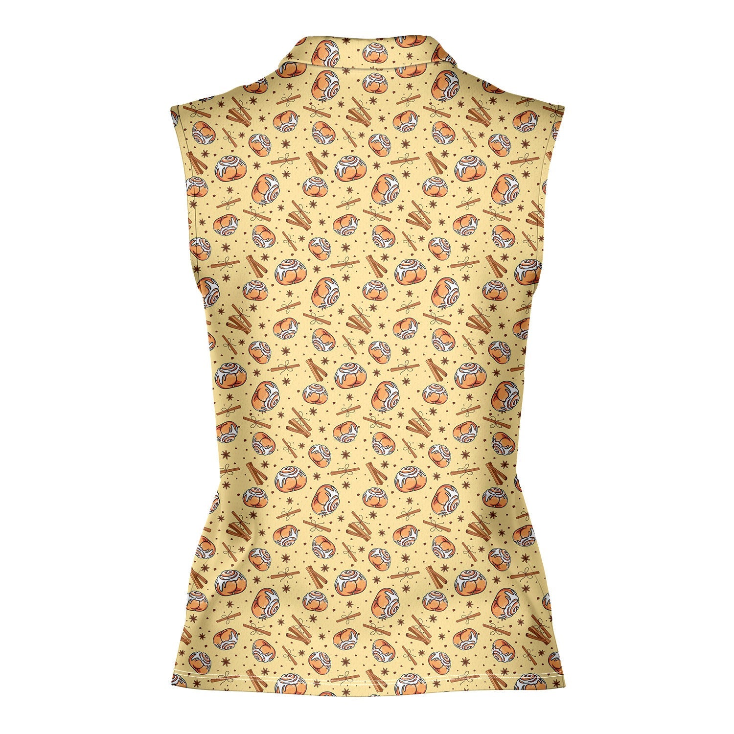 Buns-Women Sleeveless Polo Shirt-Gerbera Prints