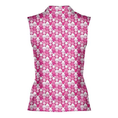 Pink Ribbon - Ladies Sleeveless Golf Polo Shirt