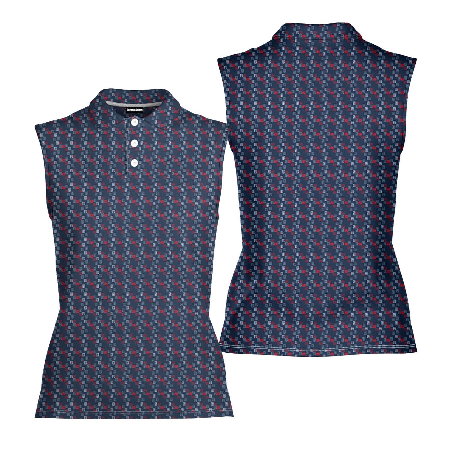 Word Art - Ladies Sleeveless Golf Polo Shirt