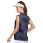Word Art-Women Sleeveless Polo Shirt-Gerbera Prints