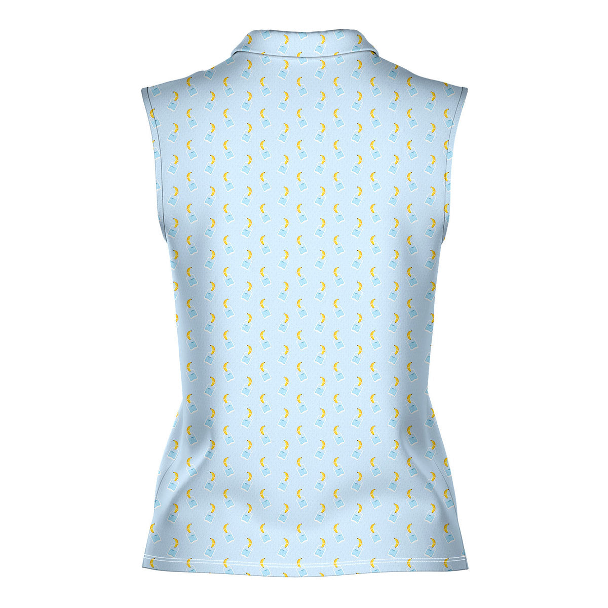 Banana Deep in Jar-Women Sleeveless Polo Shirt-Gerbera Prints