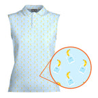 Banana Deep in Jar-Women Sleeveless Polo Shirt-Gerbera Prints
