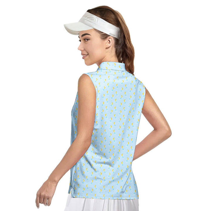 Banana Deep in Jar - Ladies Sleeveless Golf Polo Shirt