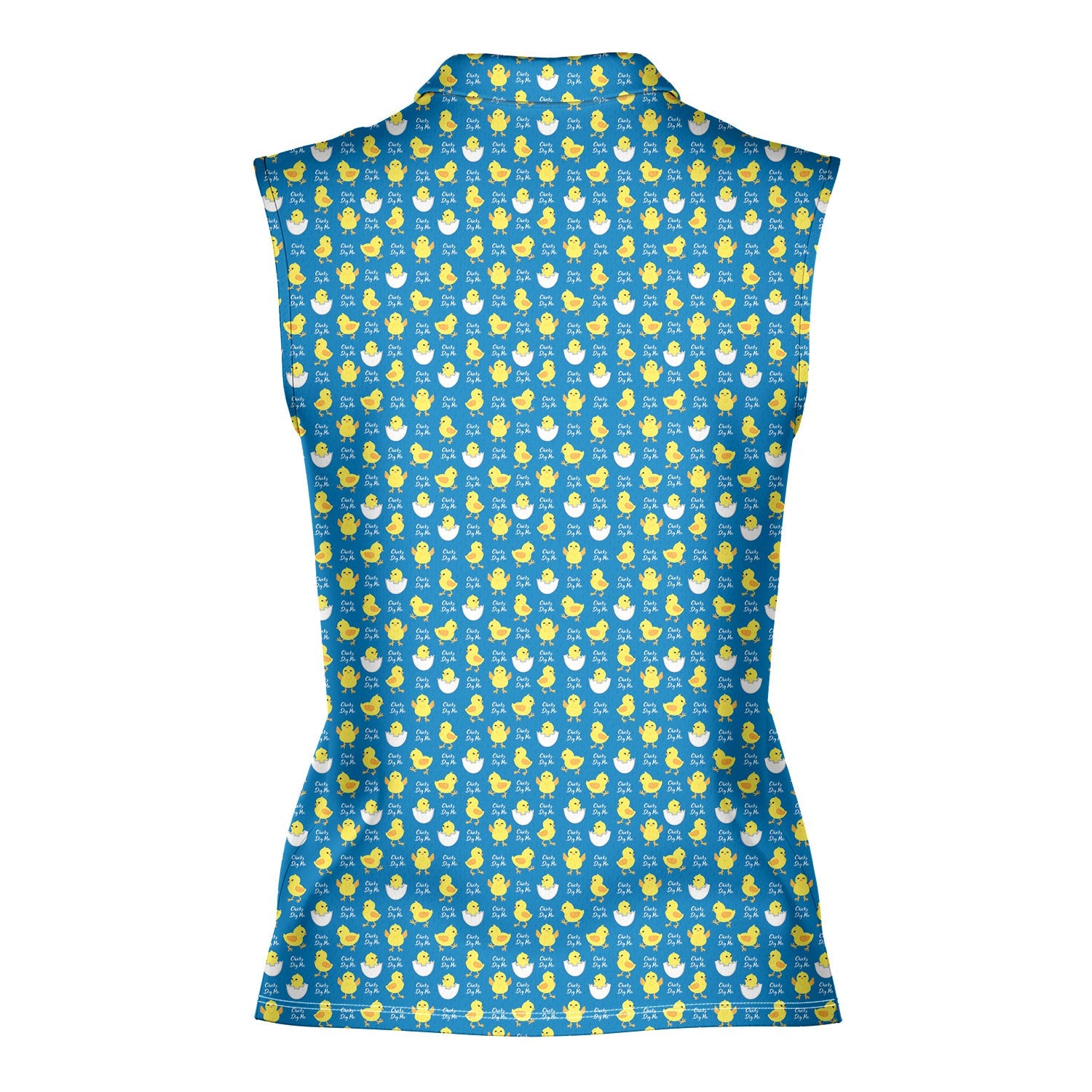 Chicks Dig Me Easter Eggs-Women Sleeveless Polo Shirt-Gerbera Prints