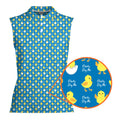 Chicks Dig Me Easter Eggs-Women Sleeveless Polo Shirt-Gerbera Prints