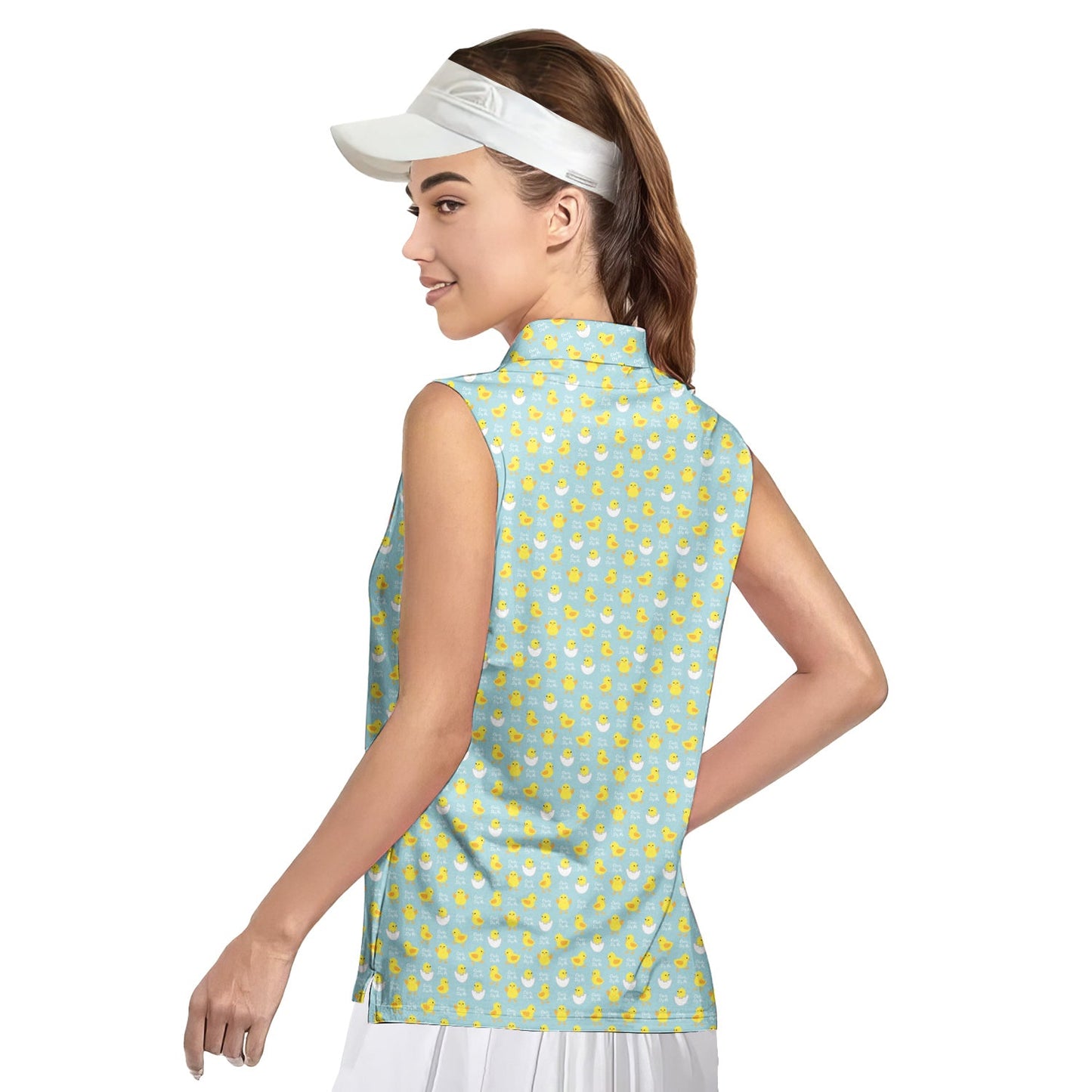 Chicks Dig Me Easter Eggs - Ladies Sleeveless Golf Polo Shirt