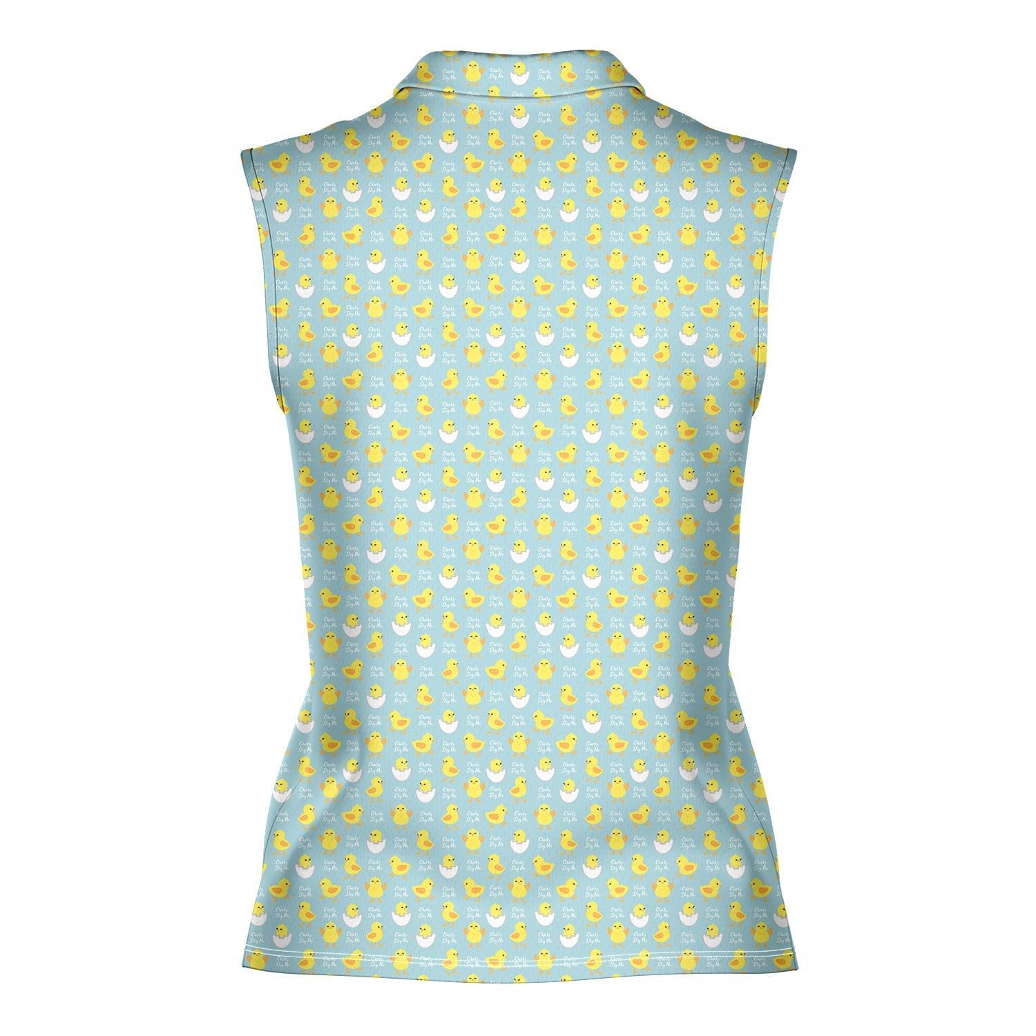 Chicks Dig Me Easter Eggs-Women Sleeveless Polo Shirt-Gerbera Prints