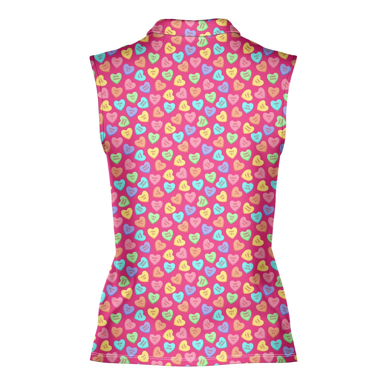 Skittles Candy-Women Sleeveless Polo Shirt-Gerbera Prints