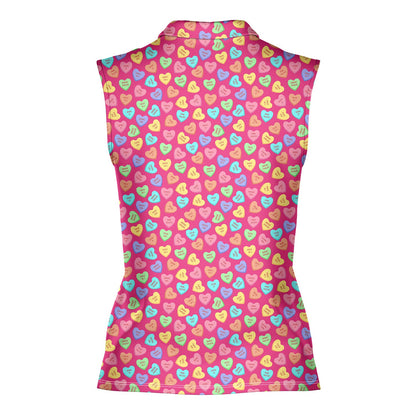 Skittles Candy - Ladies Sleeveless Golf Polo Shirt
