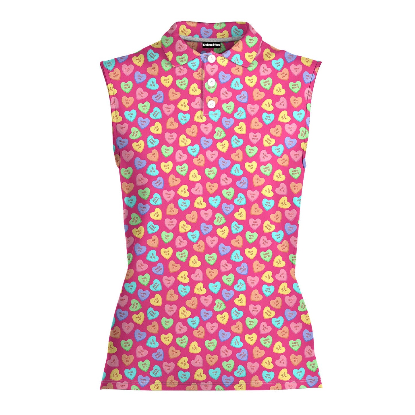 Skittles Candy - Ladies Sleeveless Golf Polo Shirt