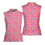 Skittles Candy-Women Sleeveless Polo Shirt-Gerbera Prints