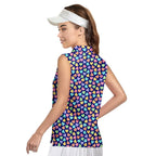 Skittles Candy-Women Sleeveless Polo Shirt-Gerbera Prints
