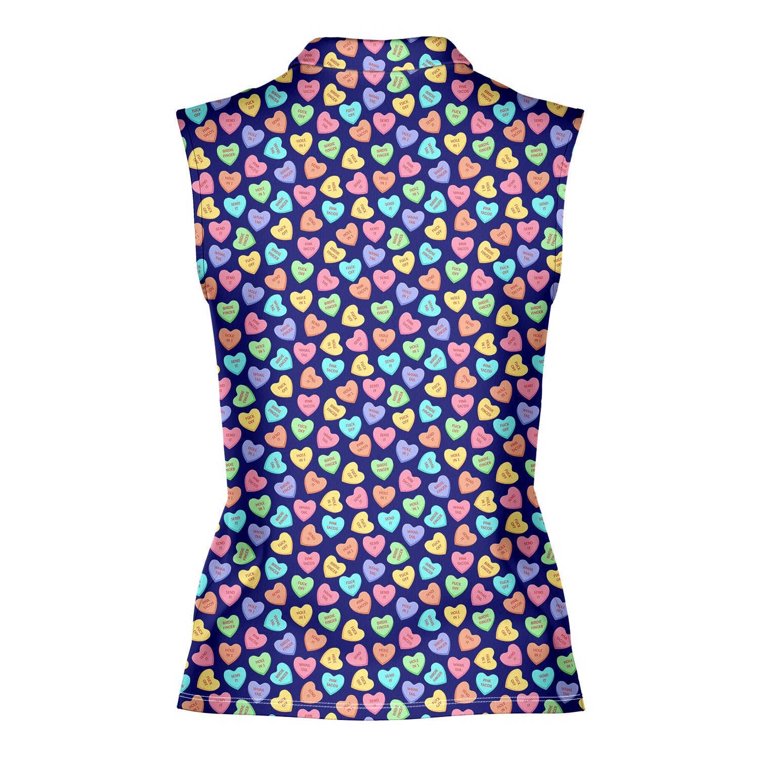 Skittles Candy-Women Sleeveless Polo Shirt-Gerbera Prints
