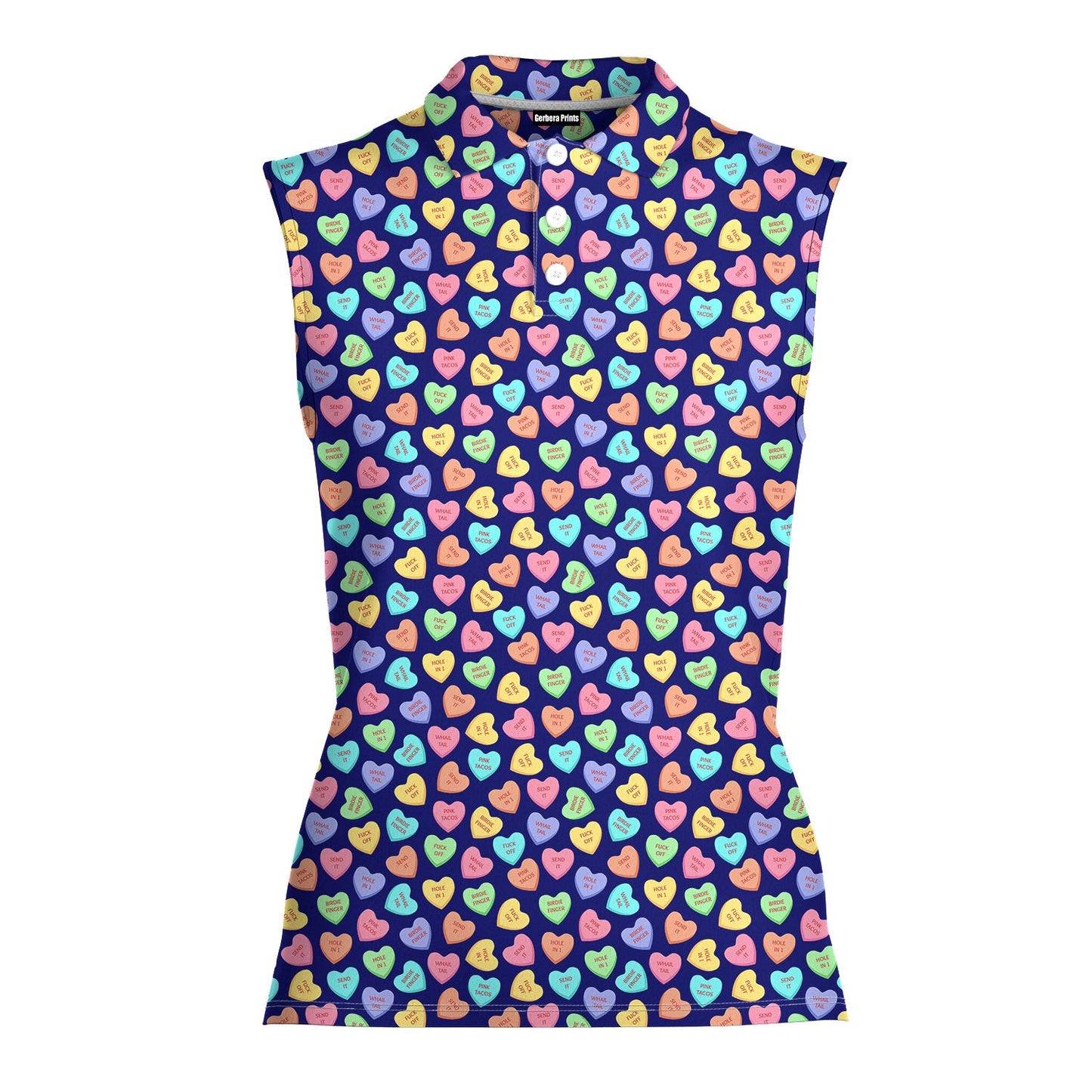 Skittles Candy - Ladies Sleeveless Golf Polo Shirt