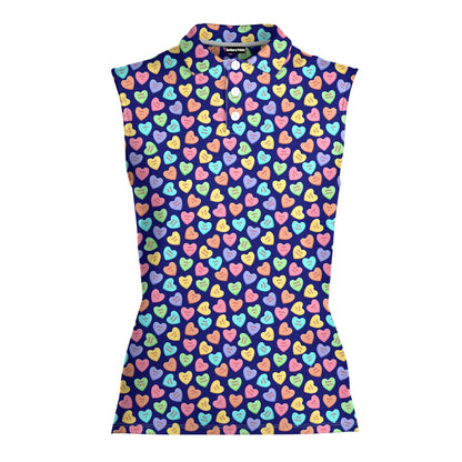 Skittles Candy - Ladies Sleeveless Golf Polo Shirt