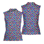Skittles Candy-Women Sleeveless Polo Shirt-Gerbera Prints
