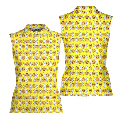 Milk 'N' Cookies - Ladies Sleeveless Golf Polo Shirt