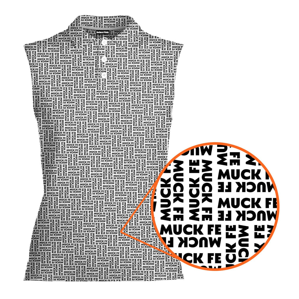 Muck Fe-Women Sleeveless Polo Shirt-Gerbera Prints