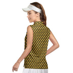 Stuff Me Daddy-Women Sleeveless Polo Shirt-Gerbera Prints