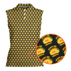 Stuff Me Daddy-Women Sleeveless Polo Shirt-Gerbera Prints