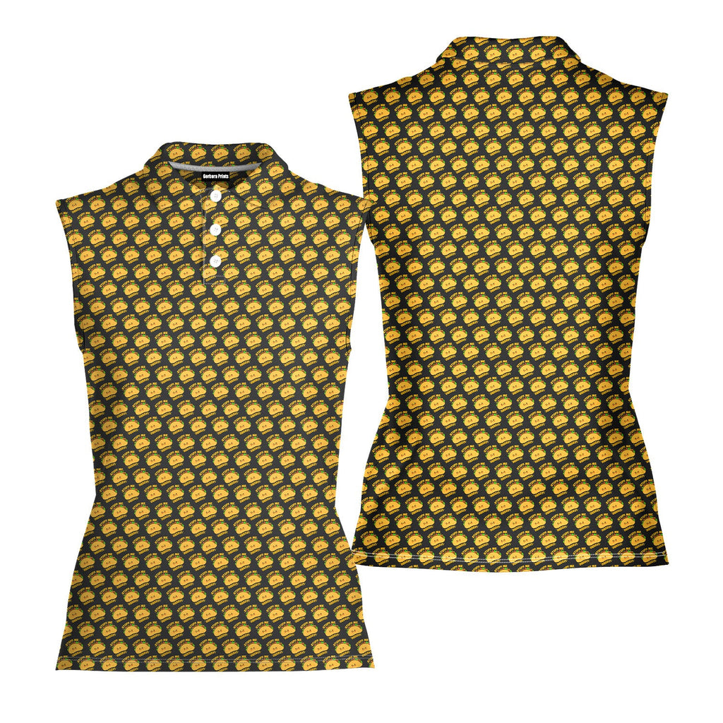 Stuff Me Daddy-Women Sleeveless Polo Shirt-Gerbera Prints