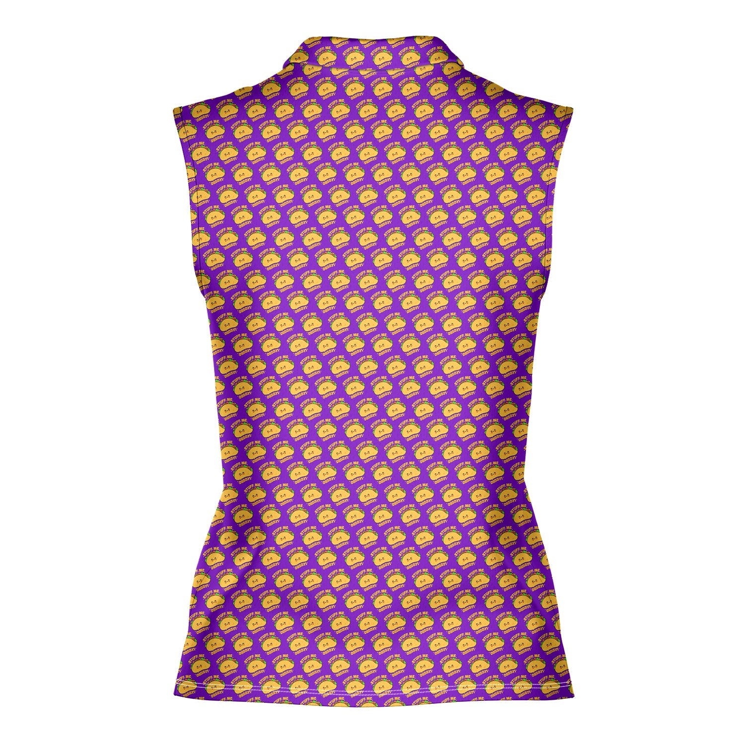 Stuff Me Daddy-Women Sleeveless Polo Shirt-Gerbera Prints