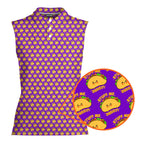 Stuff Me Daddy-Women Sleeveless Polo Shirt-Gerbera Prints
