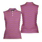 Stuff Me Daddy-Women Sleeveless Polo Shirt-Gerbera Prints