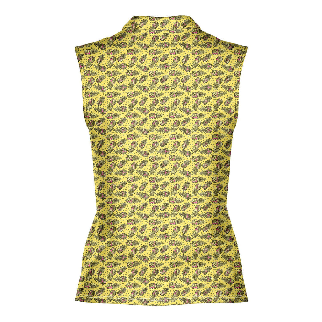 Pineapple Slut-Women Sleeveless Polo Shirt-Gerbera Prints