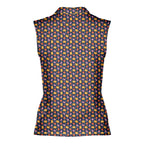 Wet Dream-Women Sleeveless Polo Shirt-Gerbera Prints