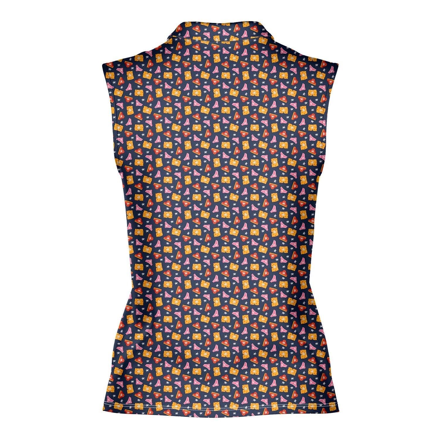 Wet Dream-Women Sleeveless Polo Shirt-Gerbera Prints