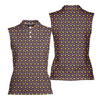 Wet Dream-Women Sleeveless Polo Shirt-Gerbera Prints
