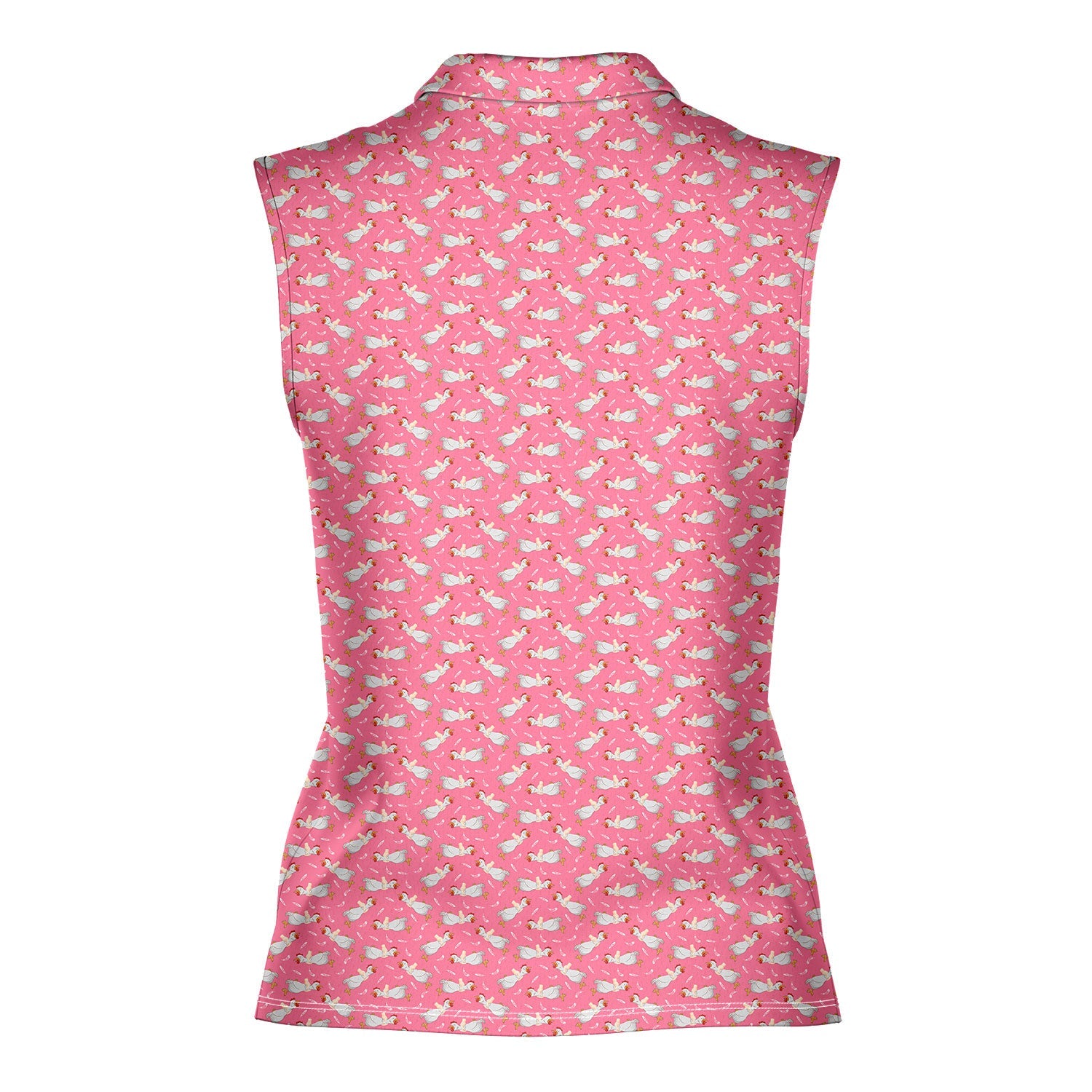 Choking The Chicken-Women Sleeveless Polo Shirt-Gerbera Prints