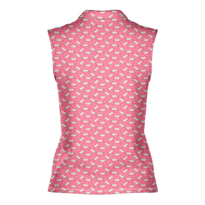 Choking The Chicken - Ladies Sleeveless Golf Polo Shirt
