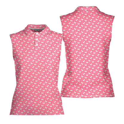 Choking The Chicken - Ladies Sleeveless Golf Polo Shirt