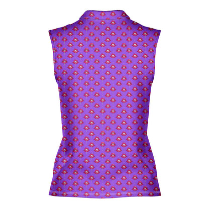Disco Stick - Ladies Sleeveless Golf Polo Shirt