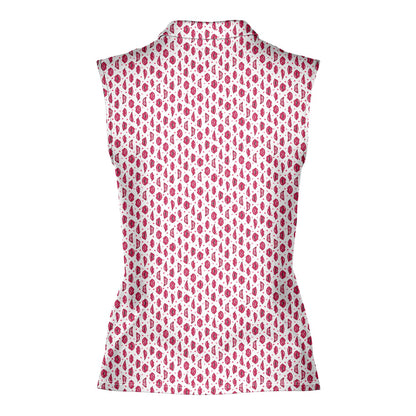 Vertical Smile - Ladies Sleeveless Golf Polo Shirt