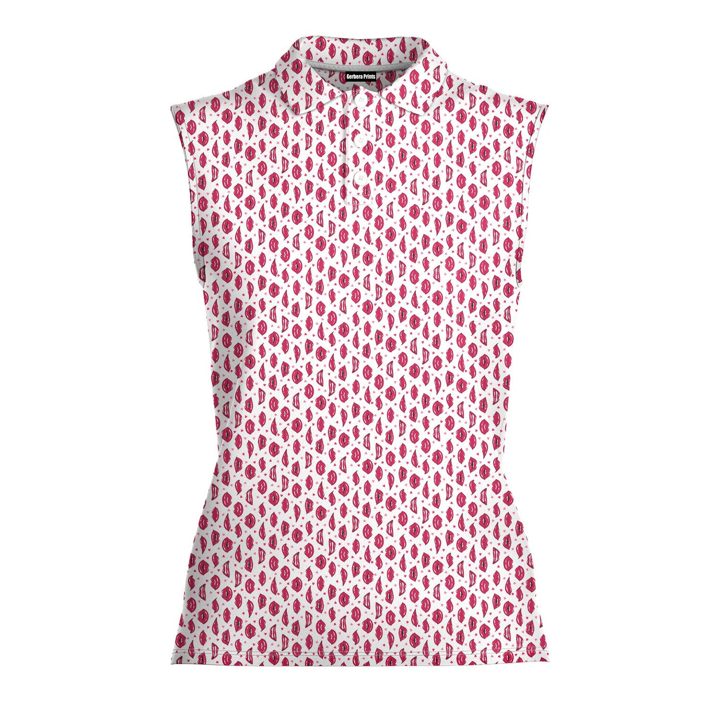 Vertical Smile - Ladies Sleeveless Golf Polo Shirt