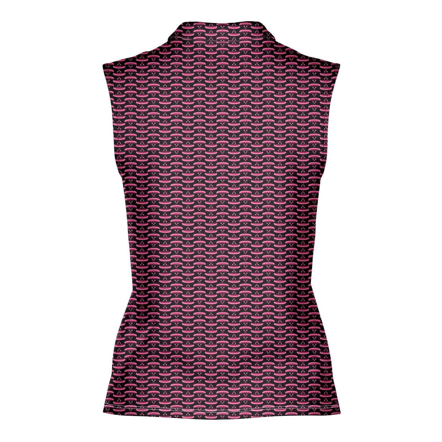 Paddle the Pink Canoe-Women Sleeveless Polo Shirt-Gerbera Prints