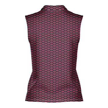 Paddle the Pink Canoe - Ladies Sleeveless Golf Polo Shirt
