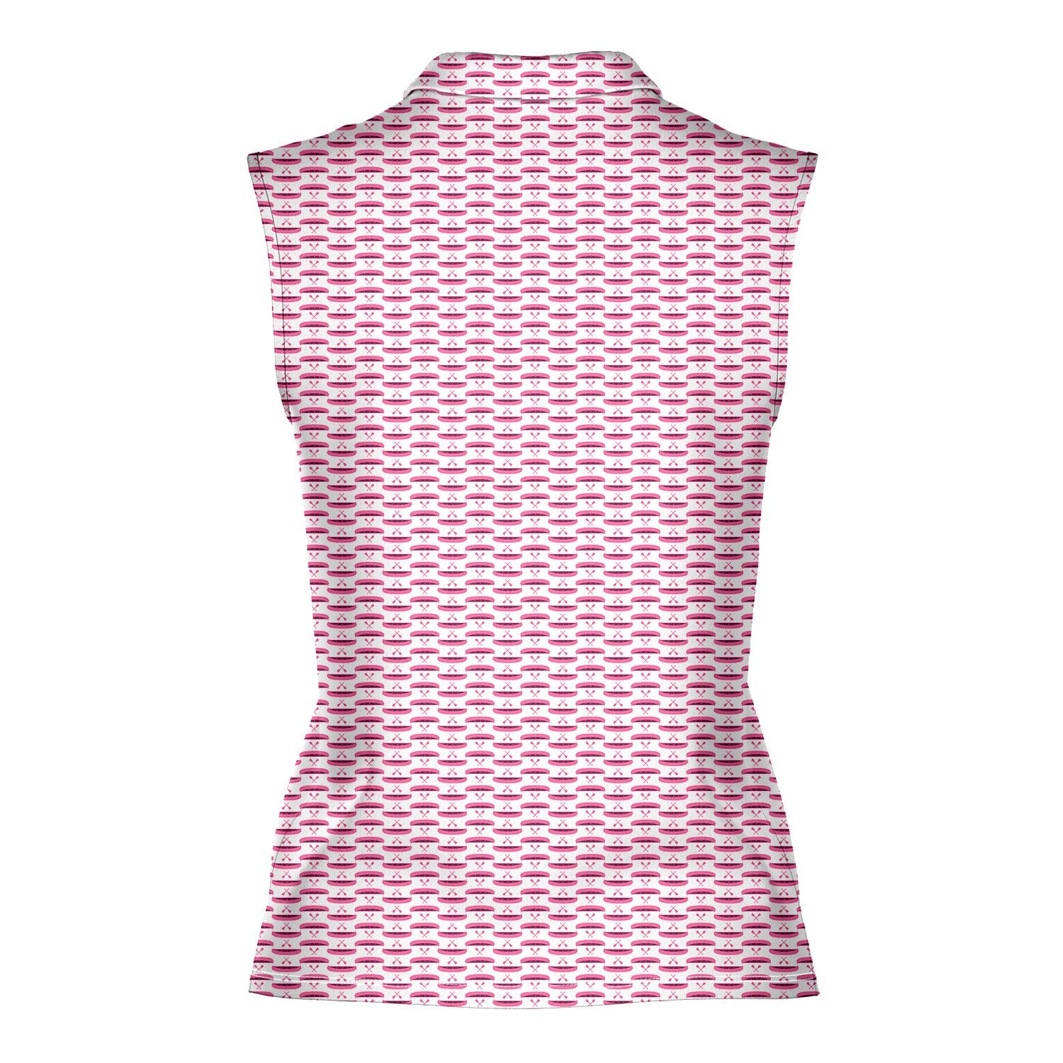 Paddle the Pink Canoe-Women Sleeveless Polo Shirt-Gerbera Prints