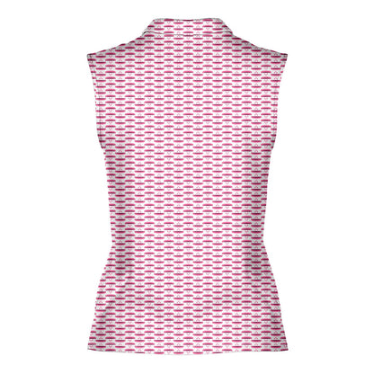 Paddle the Pink Canoe - Ladies Sleeveless Golf Polo Shirt
