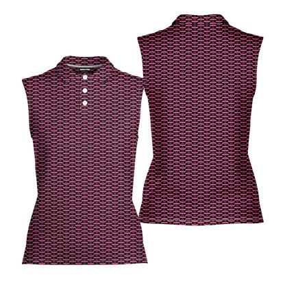 Paddle the Pink Canoe - Ladies Sleeveless Golf Polo Shirt