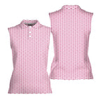 Paddle the Pink Canoe-Women Sleeveless Polo Shirt-Gerbera Prints