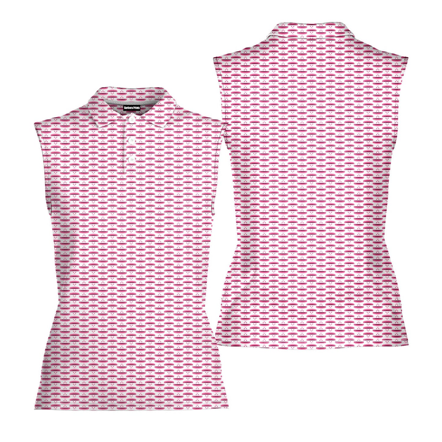 Paddle the Pink Canoe - Ladies Sleeveless Golf Polo Shirt