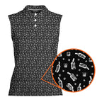 Whiskey Dickk-Women Sleeveless Polo Shirt-Gerbera Prints