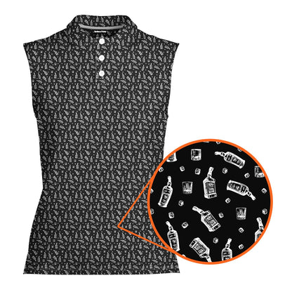 Whiskey Dickk - Ladies Sleeveless Golf Polo Shirt