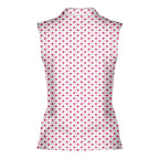 Camel Toe-Women Sleeveless Polo Shirt-Gerbera Prints