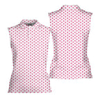 Camel Toe-Women Sleeveless Polo Shirt-Gerbera Prints